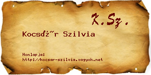 Kocsár Szilvia névjegykártya