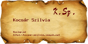 Kocsár Szilvia névjegykártya